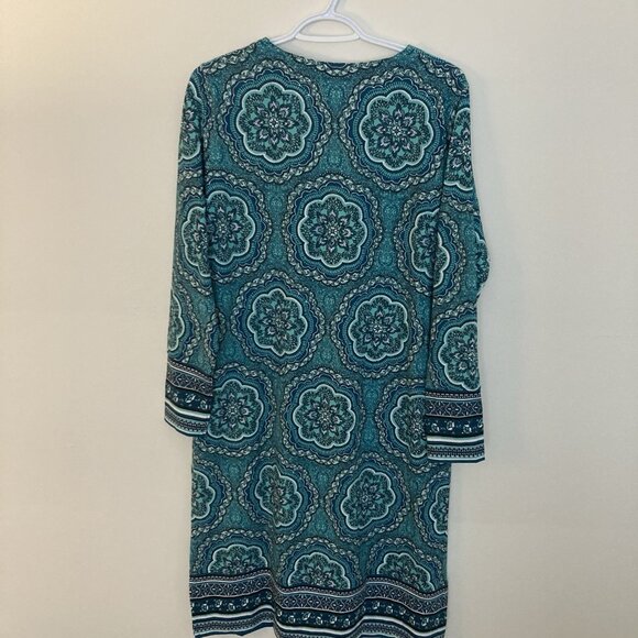 Coolibar Women’s Dress Maxi Paisley Floral Green UPF 50 Size M - Picture 6 of 7